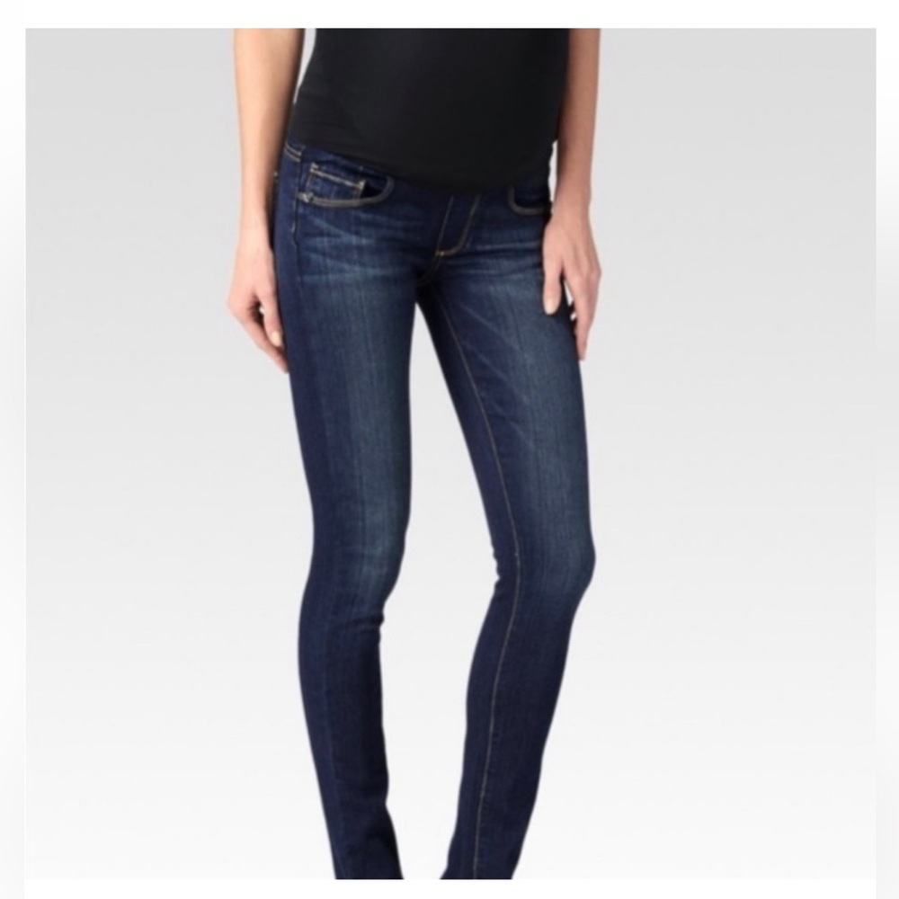 PAIGE Dark Blue Skinny maternity jeans